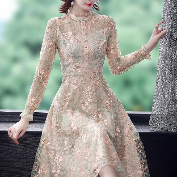 Lace Luxury Embroidered Mesh Dress 〖No.M06〗 | MAISON LA MER