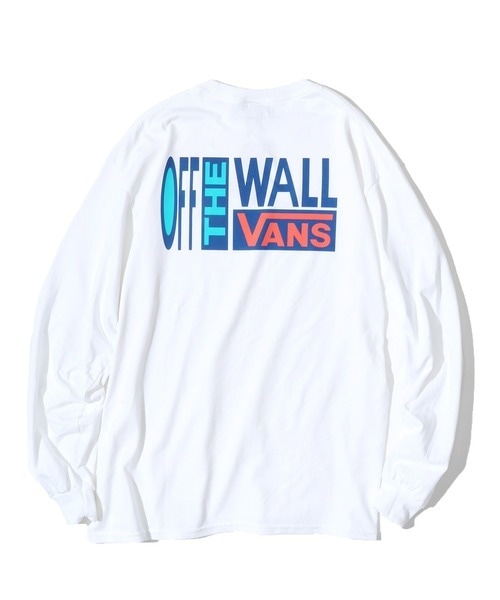 VANS (バンズ)  M OTW Box Logo L/S Tee ボックスロゴ ロングスリーブ Tシャツ ホワイト 122R1020600 長袖 ロンT