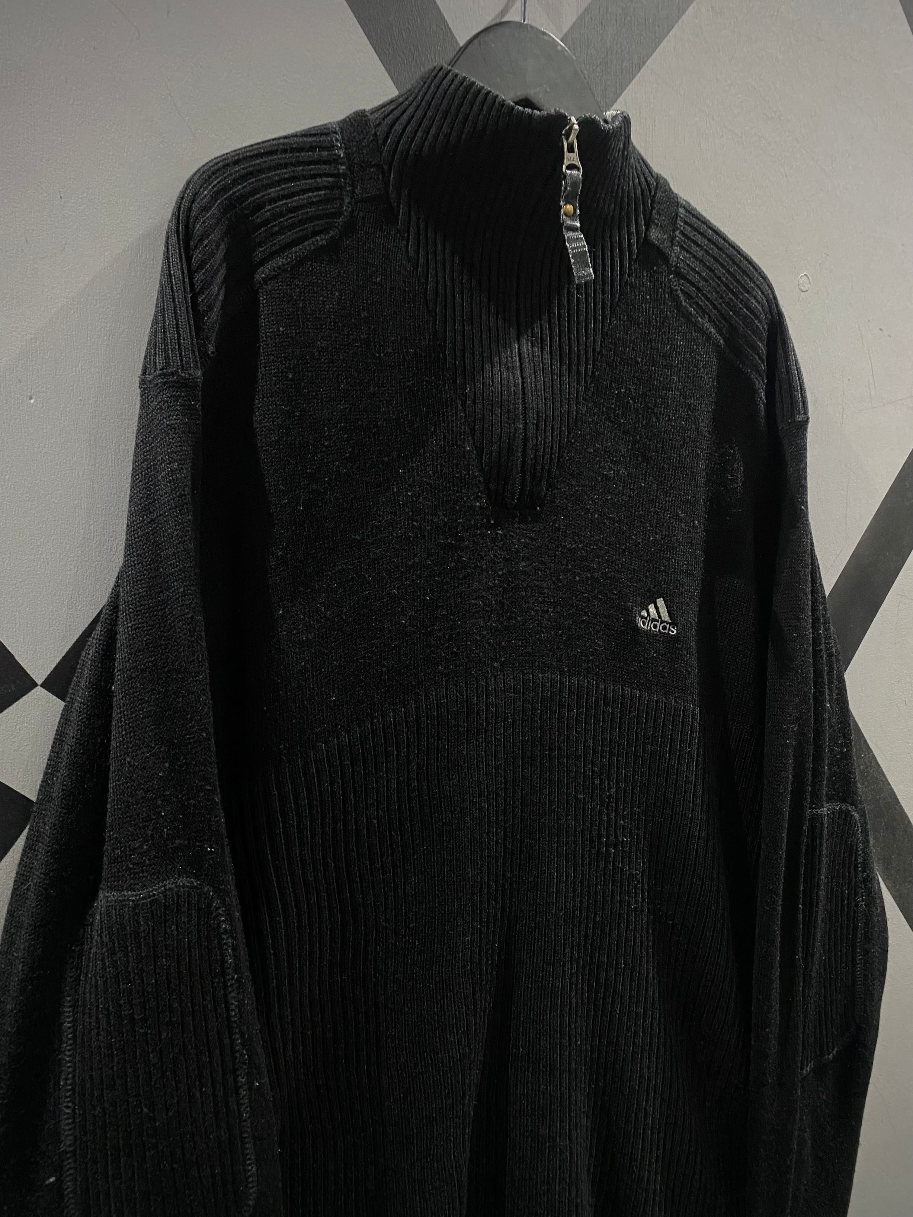 X VINTAGE】“adidas” Rib Switching Loose Half Zip Knit | Caka(カカ