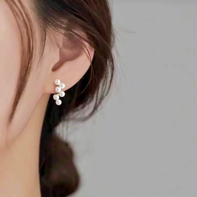 6-link Pearl Mini Earring