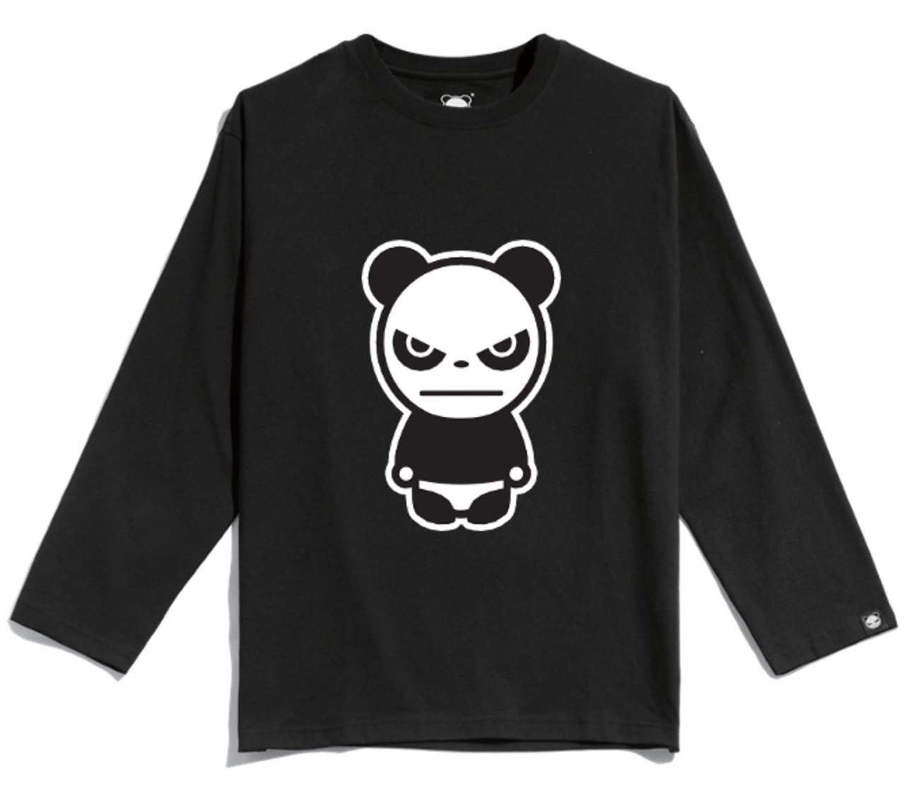 【HIPANDA ハイパンダ】男女兼用 フロッキー プリント ロンT UNISEX FLOCKY PRINT PRINT LONG-SLEEVED T-SHIRT / WHITE・BLACK