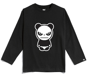 【HIPANDA ハイパンダ】男女兼用 フロッキー プリント ロンT UNISEX FLOCKY PRINT PRINT LONG-SLEEVED T-SHIRT / WHITE・BLACK