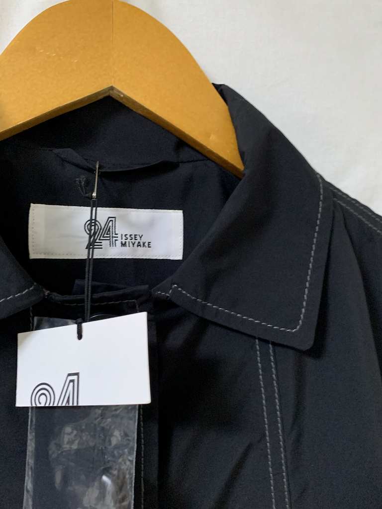 Stitched Design Soutien Collar Coat "ISSEY MIYAKE Dead Stock"