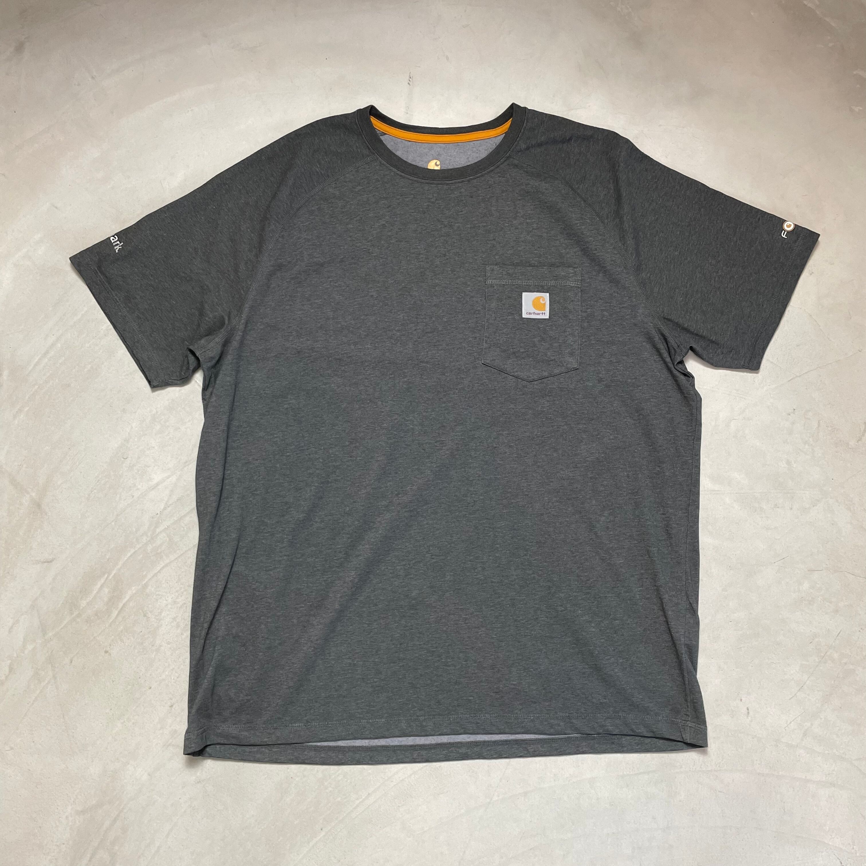 ビッグサイズ Carhartt カーハート ポケットTシャツ RELAXED FIT メンズ2XL 古着 グレー 紺【Tシャツ】