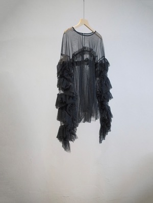 Decorative Tulle Tops / BLACK