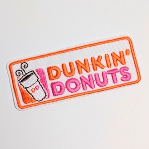 送料無料! ★刺繍アイロンワッペン★【 Dunkin' Donuts (ダンキン ドーナツ)】 〚アメリカン雑貨 アメトイ〛