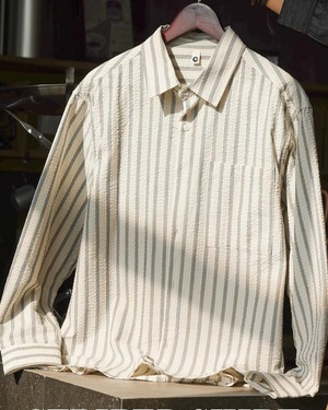 Retro Striped Long-Sleeve Shirt  K0352