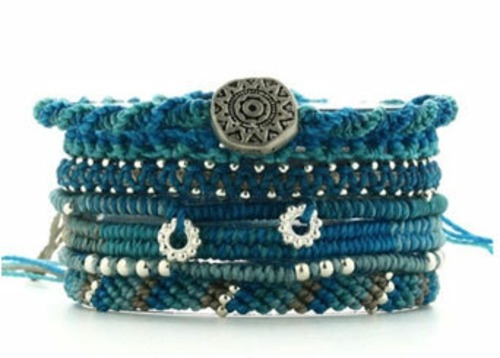 Wakami 7 strand bracelet　Turquois