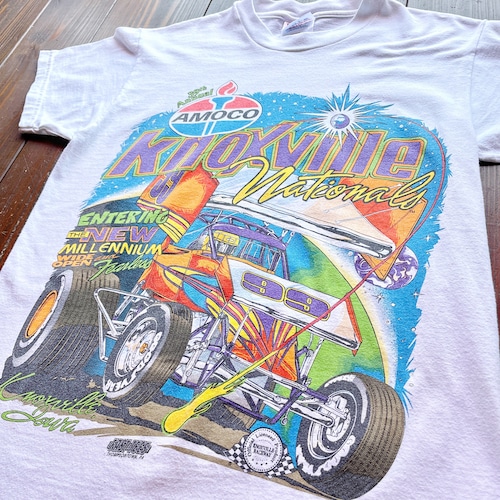 90s  AMOCO KNOXVILLE RACING  2side  print  T-Shirt