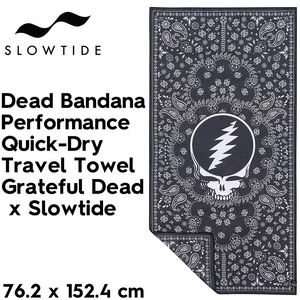 ビーチタオル バスタオル クイックドライ SLOWTIDE スロータイド Dead Bandana Performance Quick-Dry Travel Towel | Grateful Dead x Slowtide STQD059 日本代理店正規品