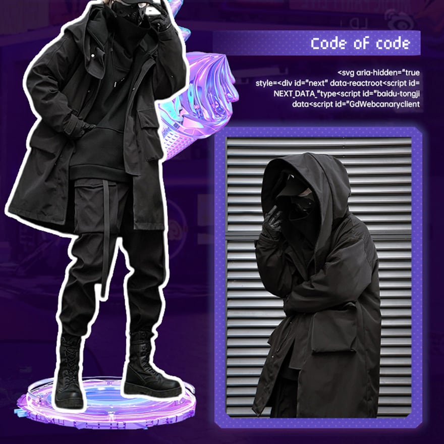 サイバーパンク フード付き サイバータクティカル・フィッシュテール