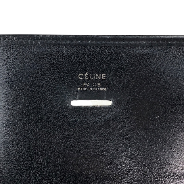 CELINE セリーヌ ショルダーバッグ ブラック 馬車 型押し レザー vintage ヴィンテージ オールド b7miwj