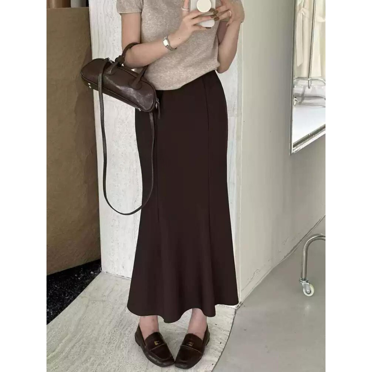 ハイウエスト マーメイド スカート 10253