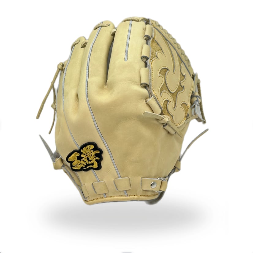 【硬式】玉澤 投手用(ピッチャー用) グローブ THG-KL10Y5 5本指入れモデル 右投げ 肉厚デザインウエブⅠ(本体:キャメル 紐:キャメル)|タマザワ
