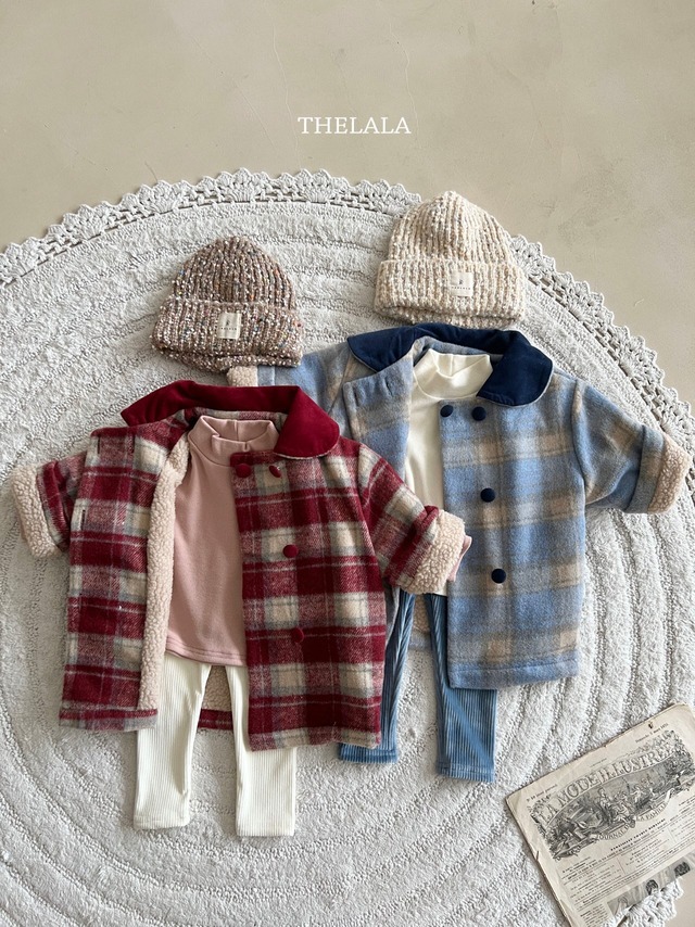 [予約][送料無料]≪thelala≫monet check jacket (kids) 63