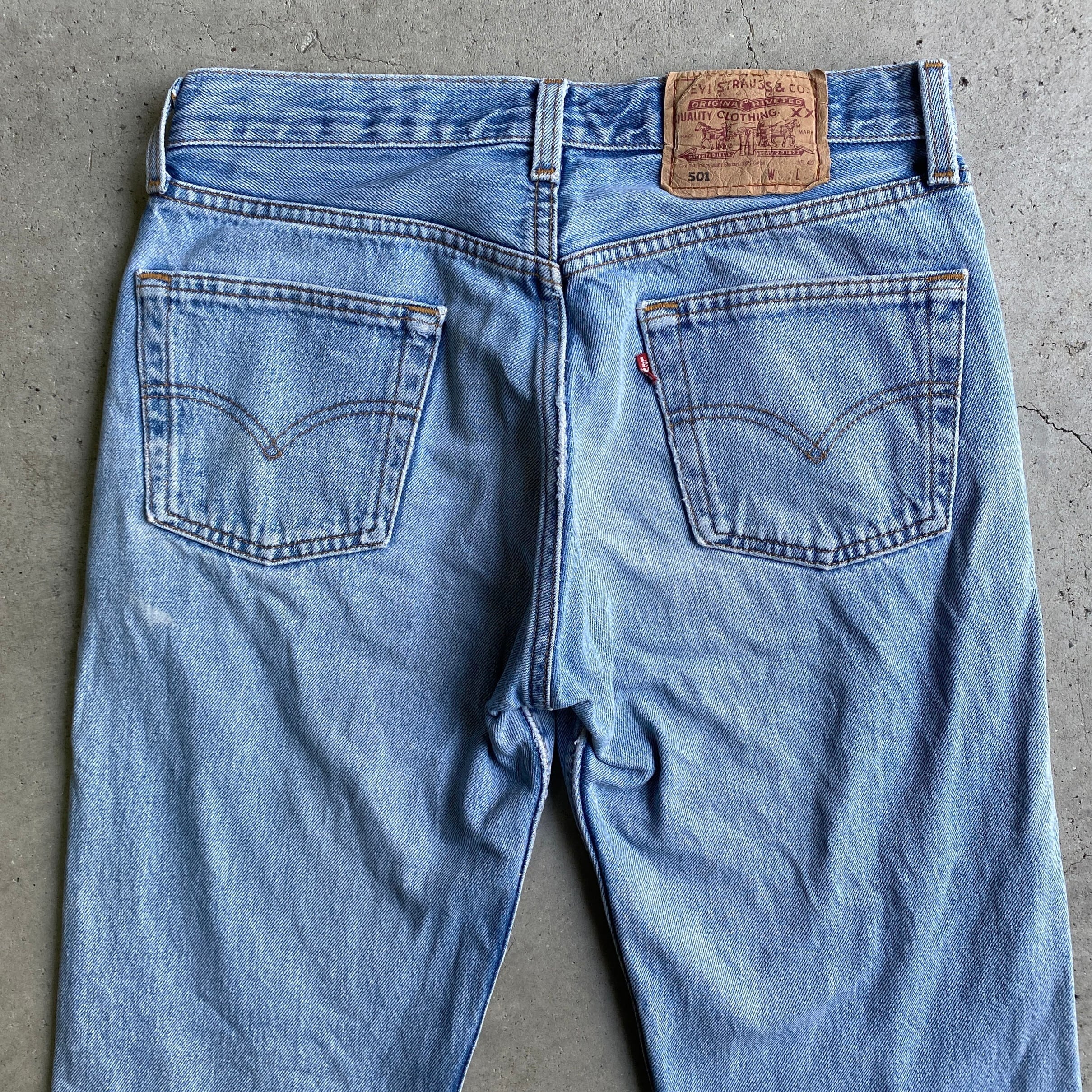 63t 90'sリーバイスLevis501ストレートデニムジーンズ/USA製/w