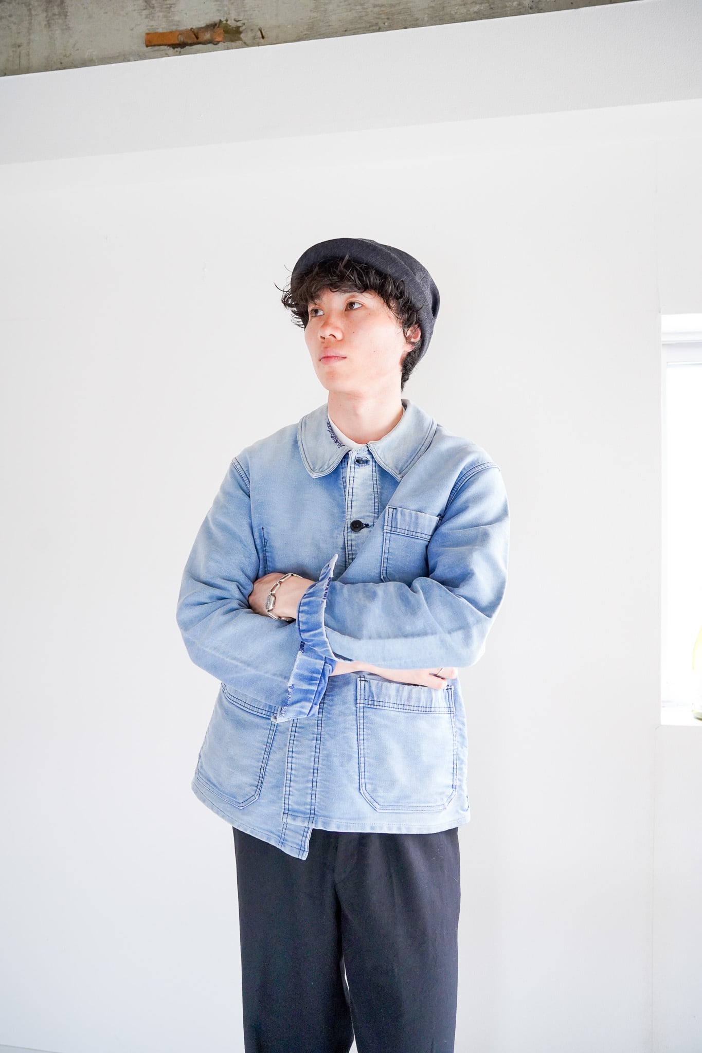 日曜まで　1950年代フランス ダブルブレスト　モールスキンJKT ジャケット 1950s】