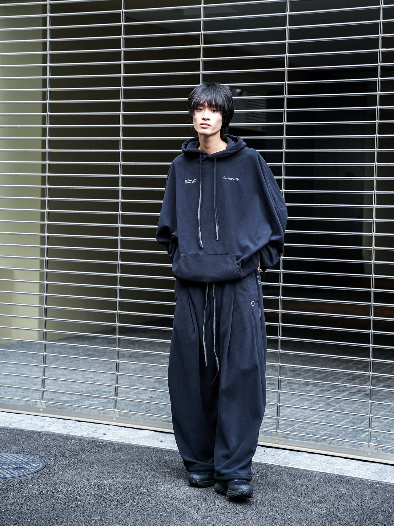 SHINYAKOZUKA | ORDINARY GIANT HOODIE WITH POLARTEC (BLACK SHINYAKOZUKA | ORDINARY GIANT HOODIE WITH POLARTEC (BLACK