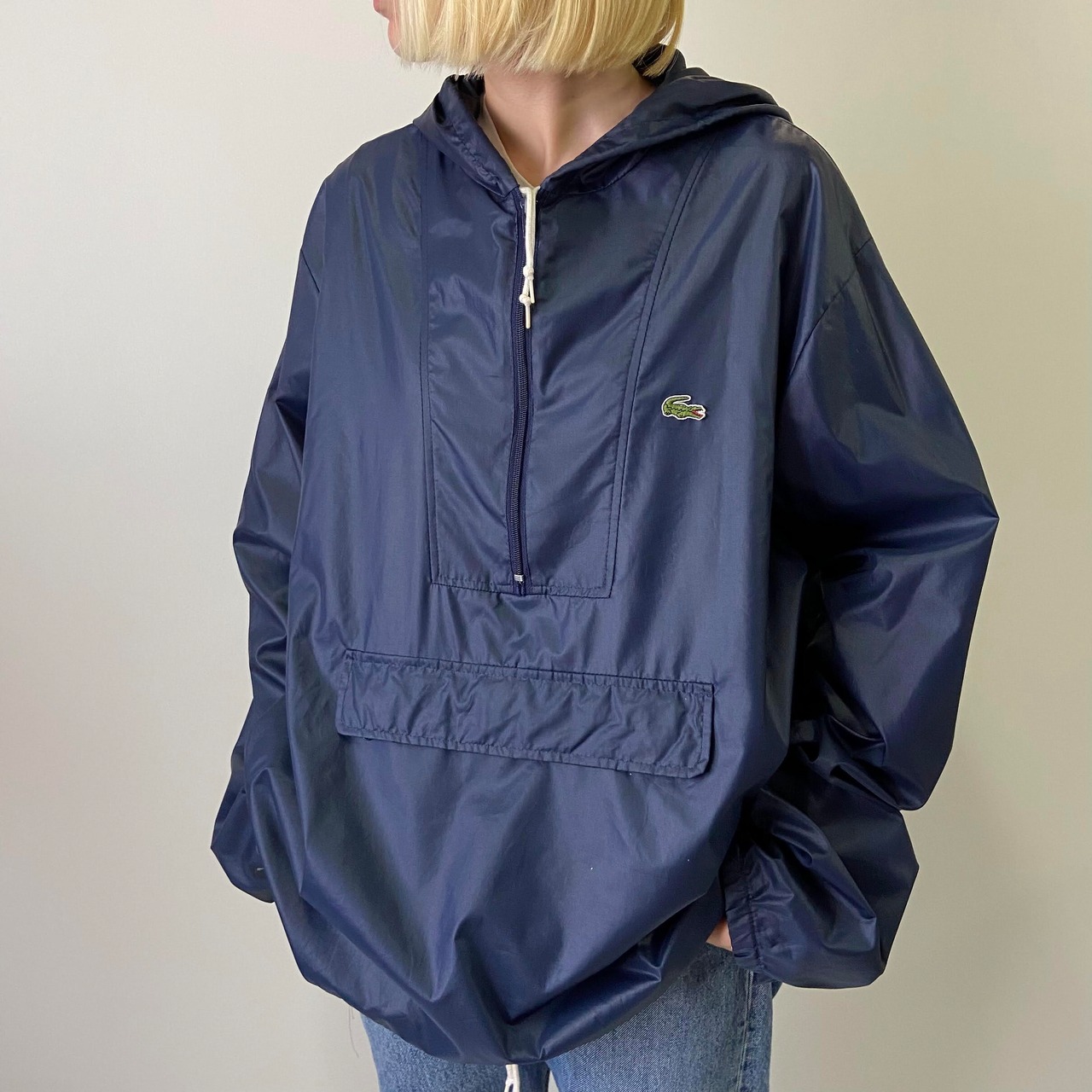 80年代 ビンテージ ラコステ LACOSTE IZOD ナイロン アノラック 
