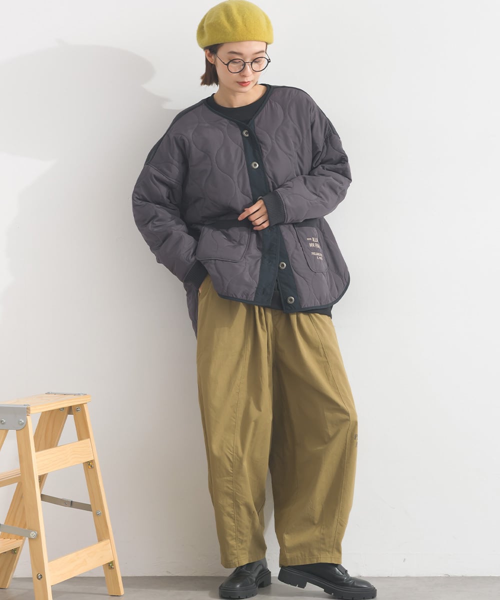 ノーカラーキルティングジャケット K43075 (残りわずか) | meme