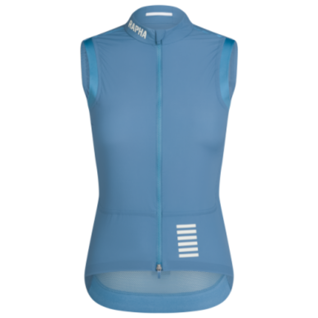 RAPHA  WOMEN  PRO TEAM LIGHTWEIGHT GILET DUSTED BLUE/WHITE