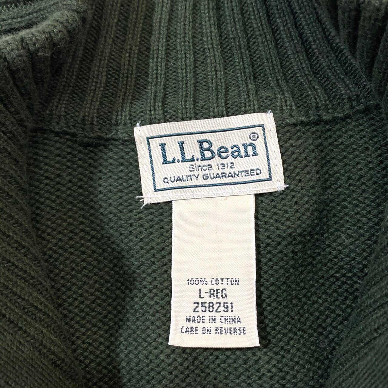 L.L.Bean エルエルビーン ハーフジップ ハイネック コットンニット