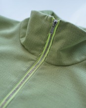 itochi  - Wool & Cashmere corduroy half zip pullover shirt : lime/  (ｲﾄﾁ :  ｳｰﾙ&ｶｼﾐﾔｺｰﾃﾞｨﾛｲ ﾊｰﾌｼﾞｯﾌﾟプルｵｰﾊﾞｰｼｬﾂ : ﾗｲﾑ)