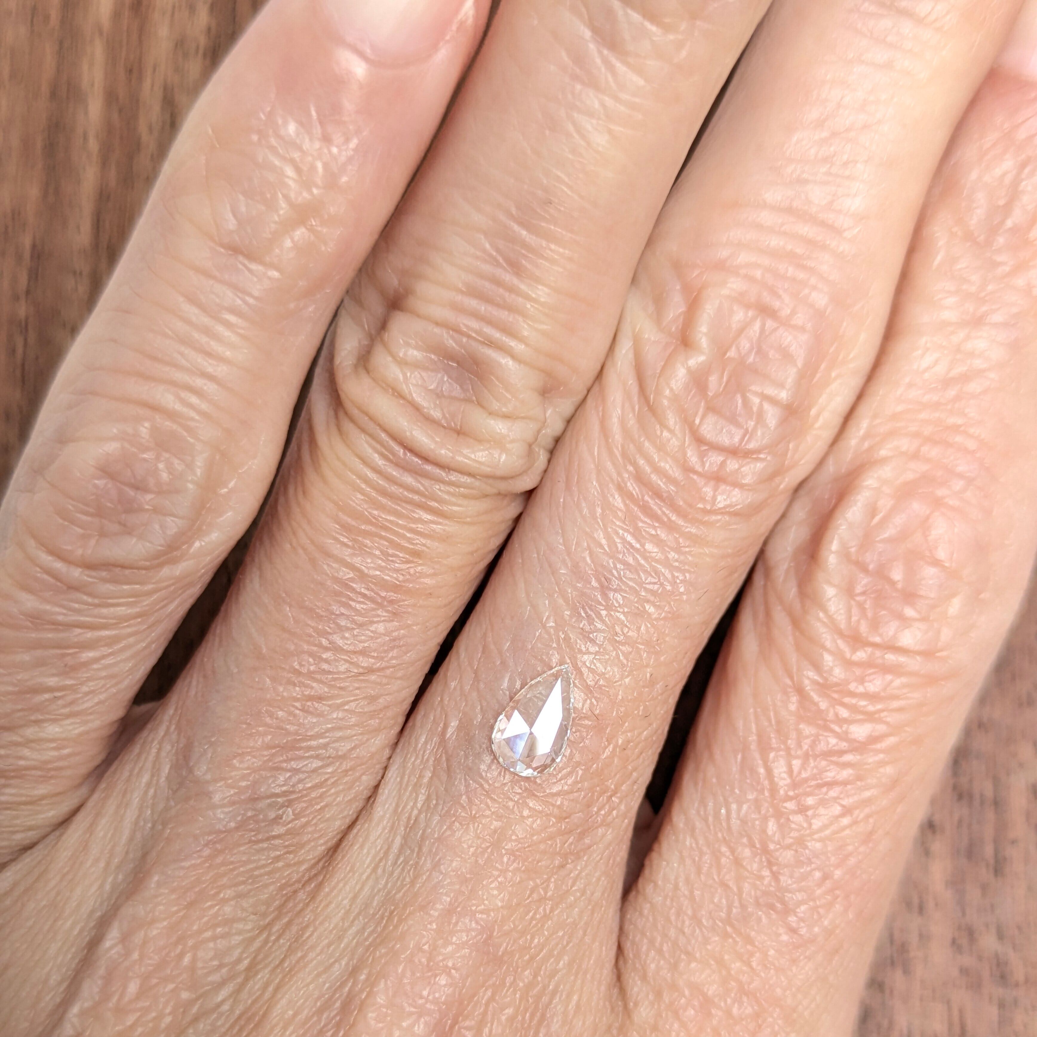 ペアシェイプローズカットダイヤルース【0.301ct】PRO207833