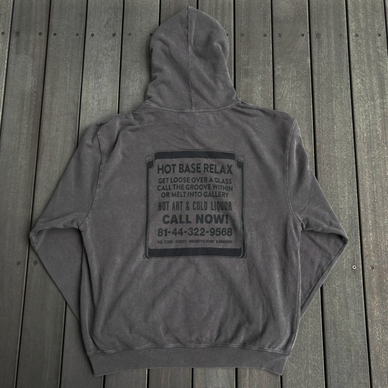 RSB HOT BASE RELAX GRAPHIC FULLZIP HOODIE FADE BLACK