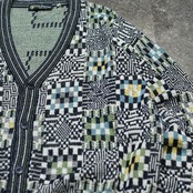 design acryl cotton cardigan