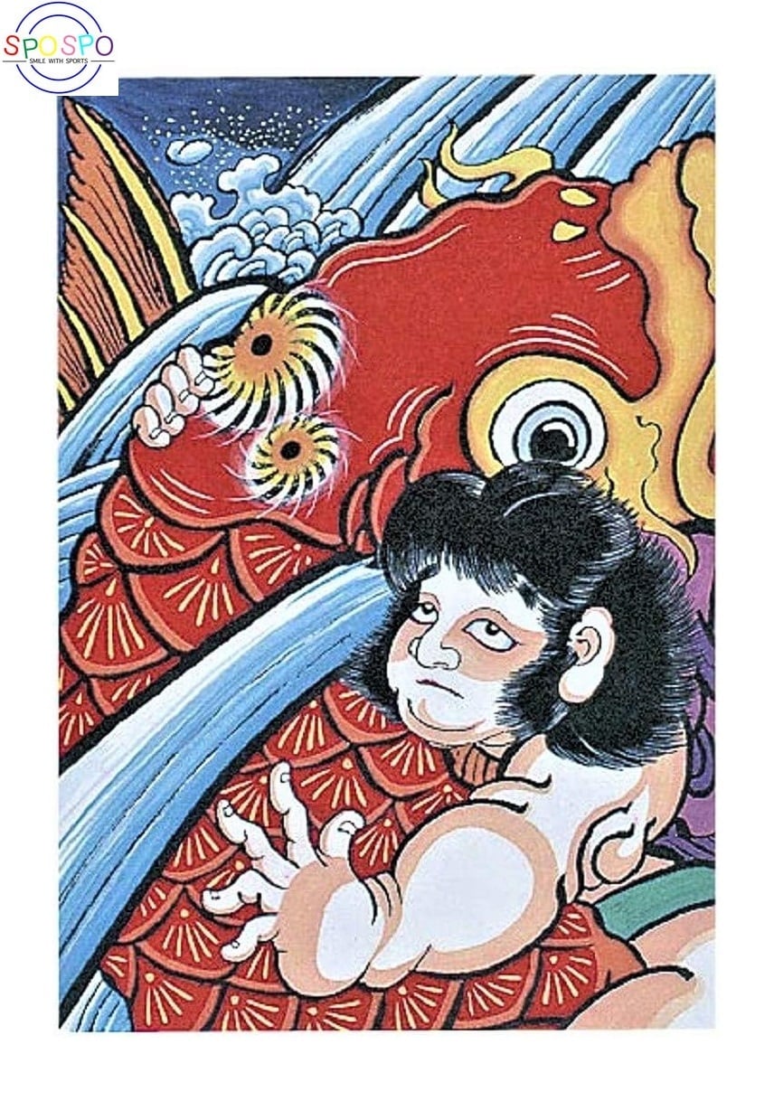 和凧 カイト 角凧 金太郎と鯉 NO6 1011-06 | SPOSPO