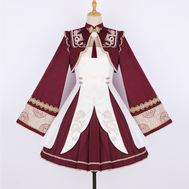 チャイナレッド×ホワイトセットアップ