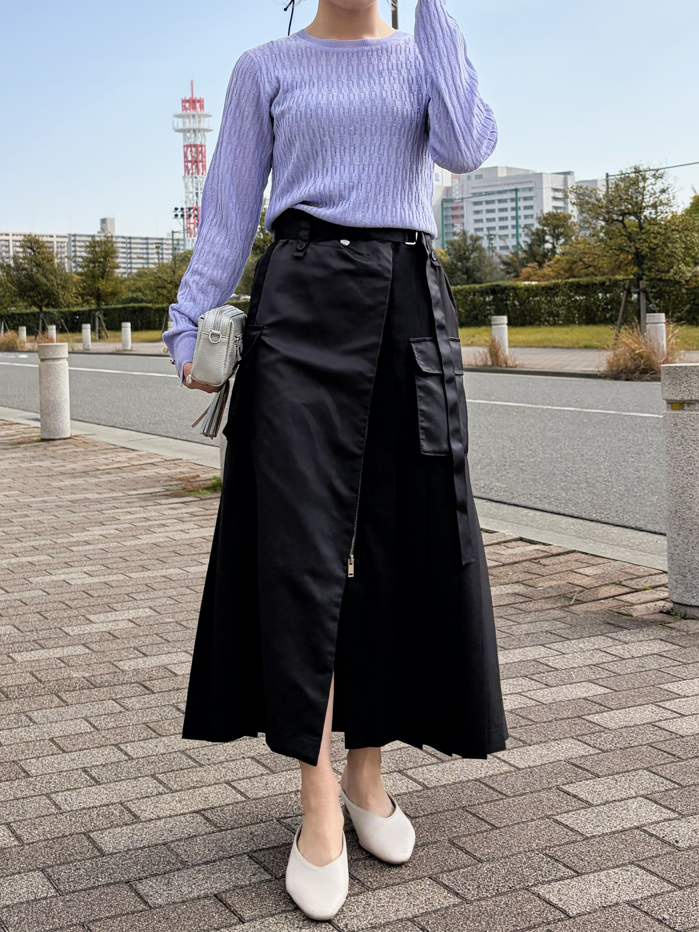 9286KT】カーゴポケット付きプリーツスカート (9111-61010) | 9286