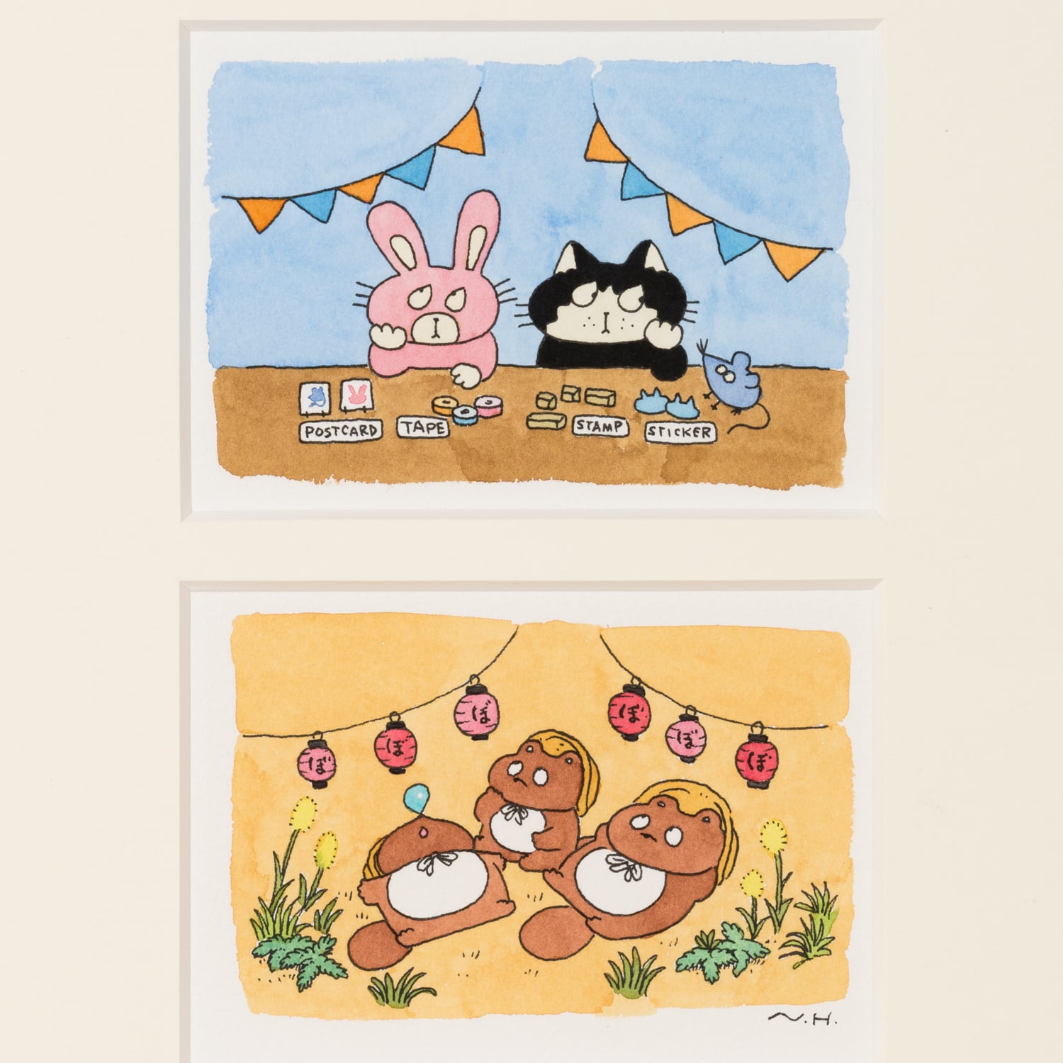 会場売約済】ヒダカナオト 原画13 「2つのお祭り」 | TOKYO PiXEL