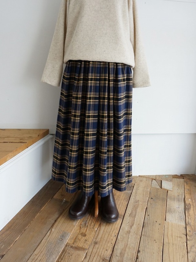 DANA FANEUIL　オーガニックビエラチェック タックスカート