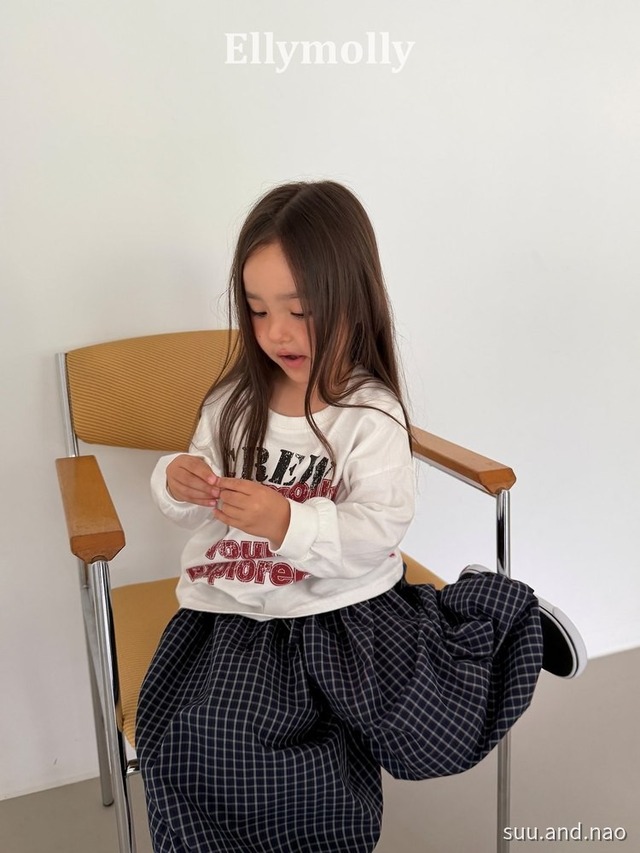 取寄:ELLYMOLLY オータムグリッドバルーンパンツ※送料無料
