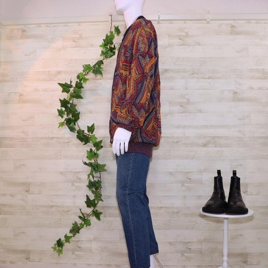 MISSONI マルチカラーカーディガン メンズ 2XL 大きいサイズ 極美品