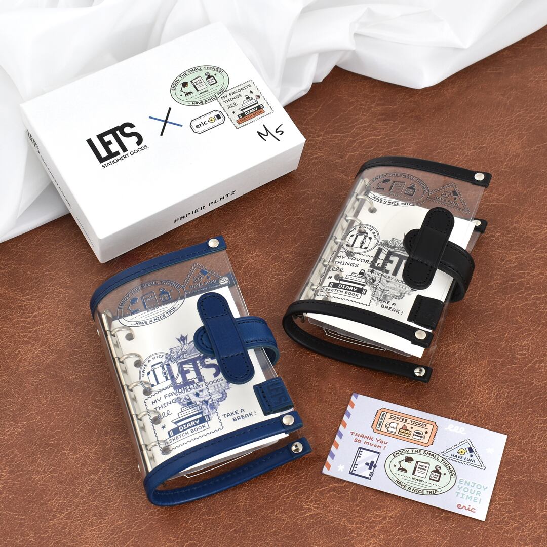 eric LETSクリアシステム手帳 / M5 / ブラック | パピアプラッツBASE店