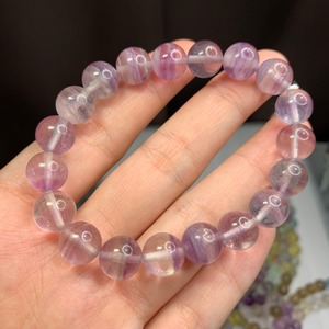 b213 レアカラータイプ✩ライトパープルフローライトブレスレット