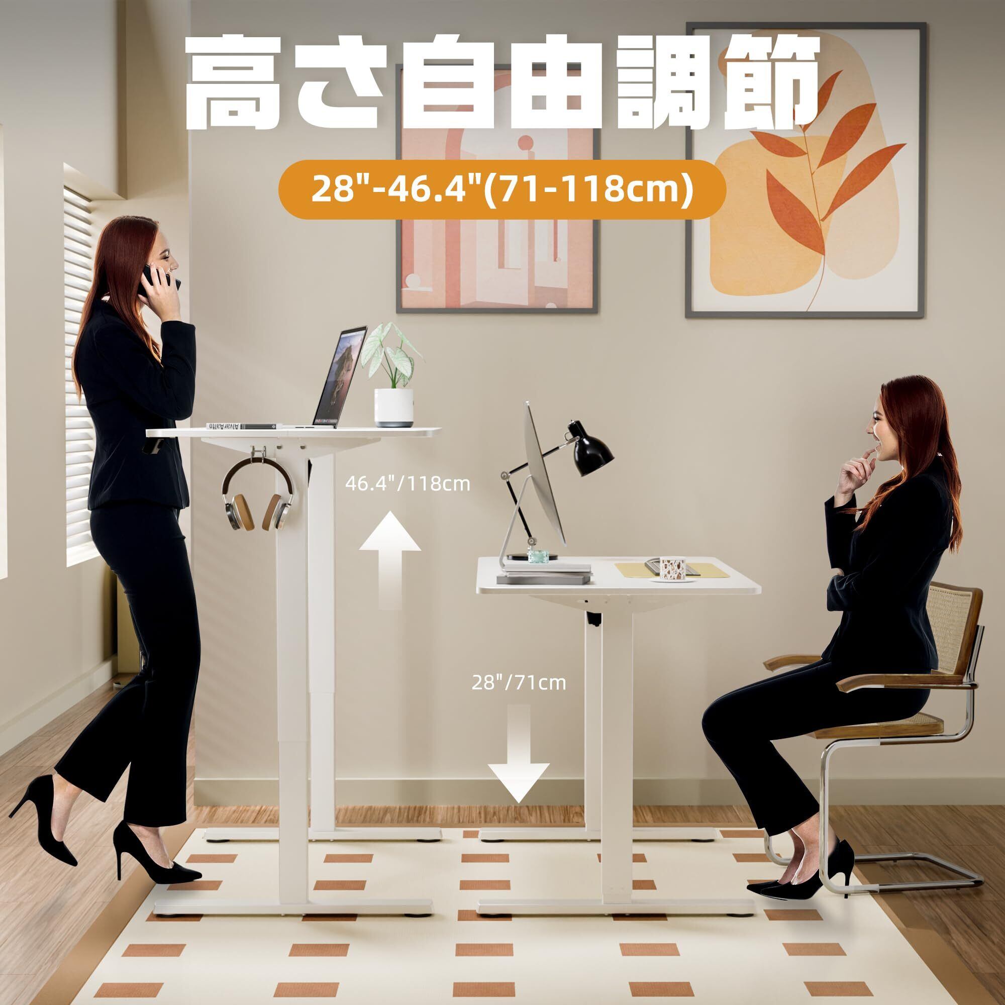 特価セール】ERGOMAKER 昇降デスク幅110cm×奥行60cm