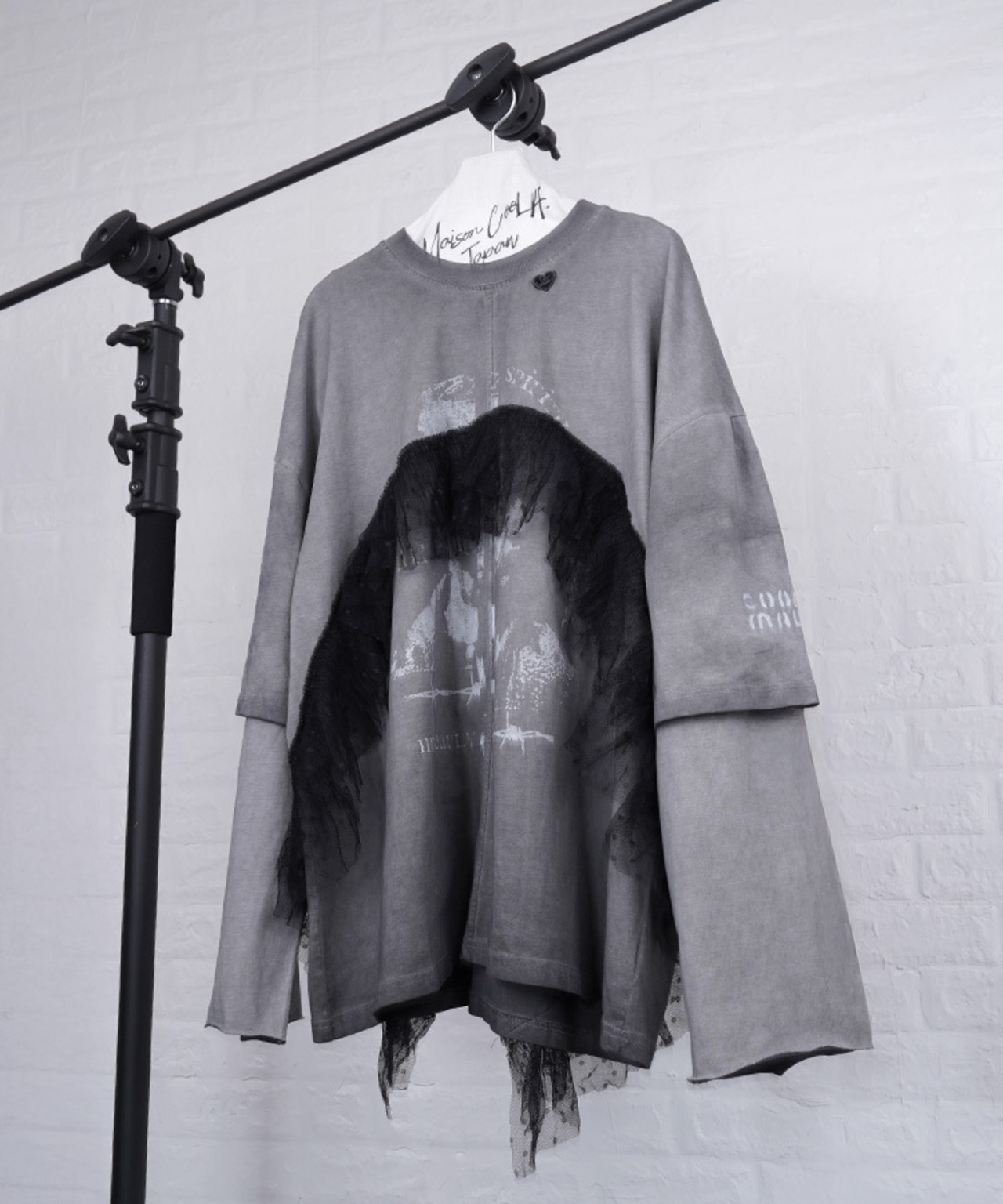 【ATELIER LINE】ドットチュールドッキングレイヤード L/S Tシャツ　CQ-48080H