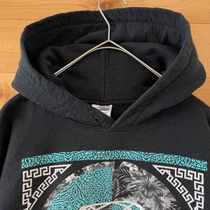 【GILDAN】ダイヤモンド ロゴ プリント スウェット パーカー プルオーバー フーディー S Diamond Supply Co US古着
