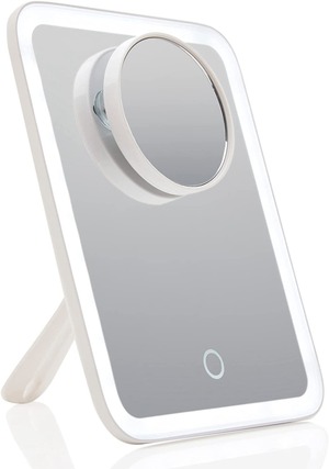 fancii Aura Go 2  (オーラ ゴー)  / 化粧鏡 卓上ミラー 分離可能 10倍拡大鏡  / ホワイト