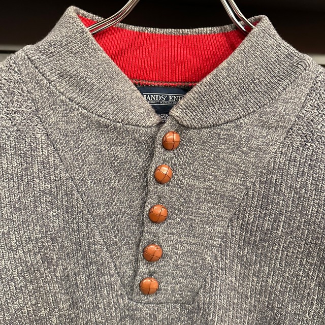 Land's End Half Button Cotton Knit Sweater | VOSTOK