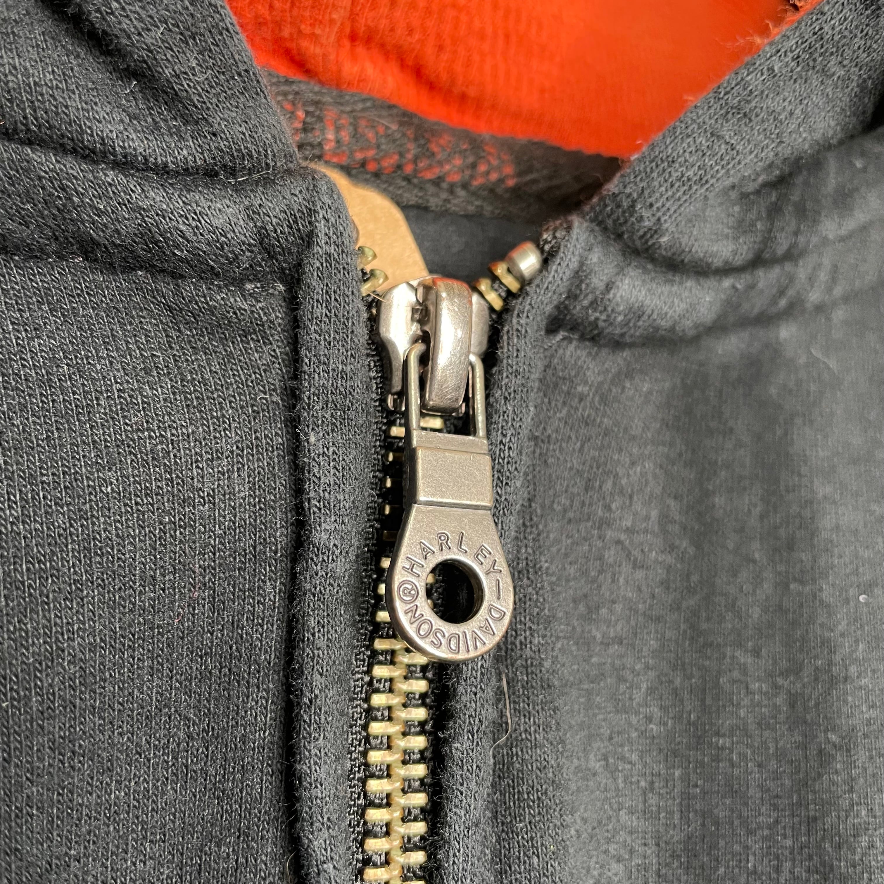 HARLEY-DAVIDSON パーカー XL 厚手 ヘビーコットン フルジップ 刺繍 