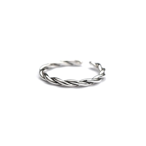 S925 TWIST THIN RING SILVER