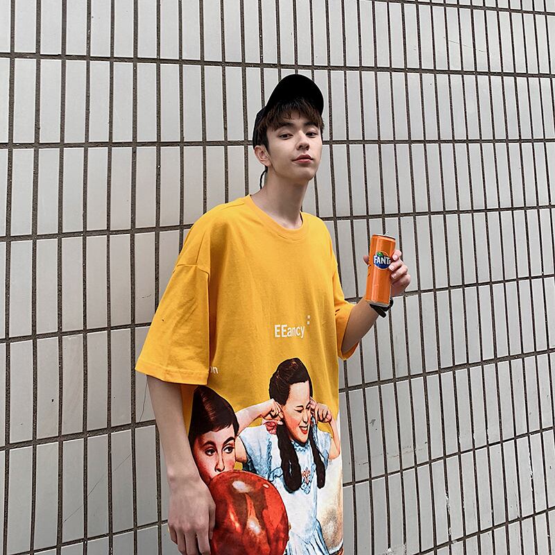 全3色 Tシャツ カットソー プリント カジュアル シンプル