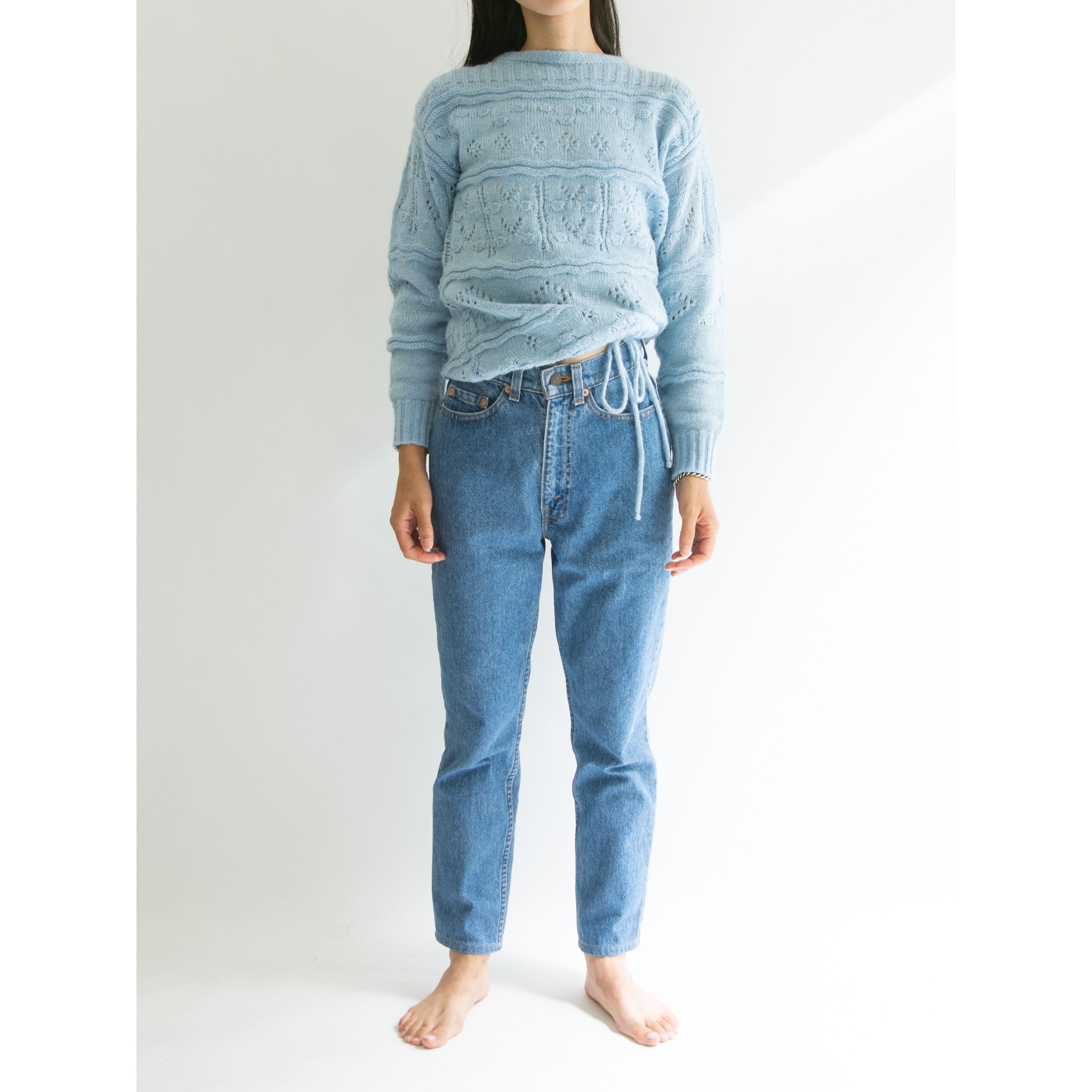 【courreges paris】Made in France 70's Acrylic-Wool Sweater(クレージュ フランス製アクリルウールセーター ニット)