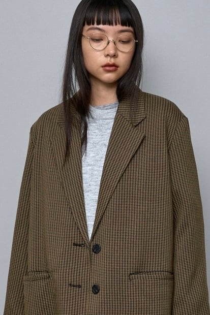 NOMINE over size tailored jacket オーバーサイズテーラードジャケット Brown