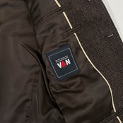 VAN JAC ヴァンヂャケット カシミヤ混 3B テーラードジャケット M/ブラウン